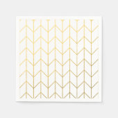 Zickzack weißer Hintergrund Moderner Chic Serviette (Vorderseite)