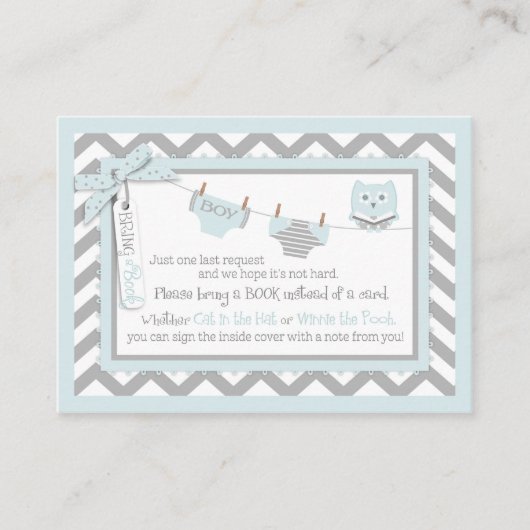 Zickzack Windeln Krawatte Jumper Owl Bringen Sie d Begleitkarte (Vorderseite)