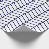 Zickzack Wrapping Paper - Navy Blue on White |XL| Geschenkpapier (Ecke)