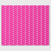 Zickzack Wrapping Paper - White on Hot Pink |XL| Geschenkpapier (Flach)