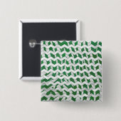 Zickzack Zebra-Grün und Weiß Button (Vorne & Hinten)