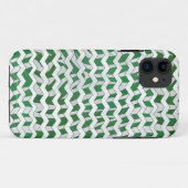 Zickzack Zebra-Grün und Weiß Case-Mate iPhone Hülle (Rückseite (Horizontal))