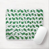 Zickzack Zebra-Grün und Weiß Mousepad (Mit Mouse)