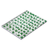 Zickzack Zebra-Grün und Weiß Notizblock (Linke Seite)