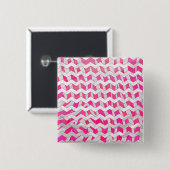 Zickzack Zebra in Pink und Weiß Button (Vorne & Hinten)