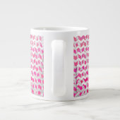 Zickzack Zebra in Pink und Weiß Jumbo-Tasse (Rückseite)