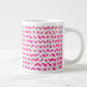 Zickzack Zebra in Pink und Weiß Jumbo-Tasse (Rechts)