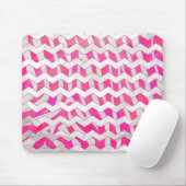 Zickzack Zebra in Pink und Weiß Mousepad (Mit Mouse)