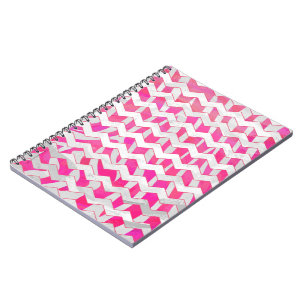 Zickzack Zebra in Pink und Weiß Notizblock