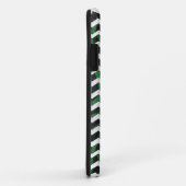 Zickzack Zebra-Schwarz- und Gründrucke Case-Mate iPhone Hülle (Hinten/Rechts)