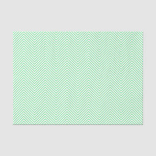 Zickzack Zeilenpapier - leichtes Grün auf Weiß Seidenpapier