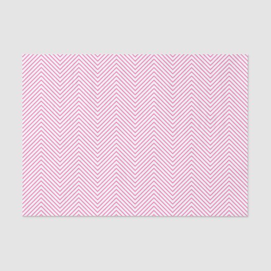 Zickzack Zeilenpapier - Rosa auf Weiß Seidenpapier (Vorderseite)
