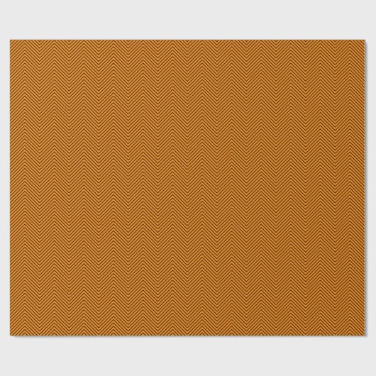 Zickzack Zeilenumbruch Papier - schwarz auf orange Geschenkpapier (Flach)