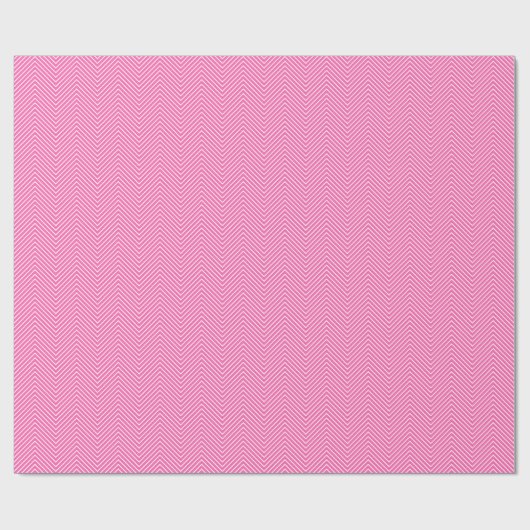 Zickzack Zeilenumbrüche - Weißes Papier in Rosa Geschenkpapier (Flach)