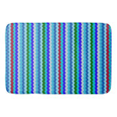 Zickzack Zick Zag Pattern Sea Glass Bath Mat Badematte (Vorderseite)