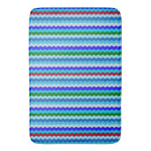 Zickzack Zick Zag Pattern Sea Glass Bath Mat Badematte (Vorderseite Vertikal)