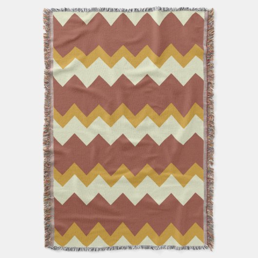 Zickzack Zickzack-Design Naturgold Decke (Vorderseite Vertikal)