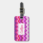Zickzack Zickzack helle Mädchen mit Namen Gepäckma Gepäckanhänger (Vorderseite vertikal)
