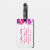 Zickzack Zickzack helle Mädchen mit Namen Gepäckma Gepäckanhänger (Rückseite vertikal)