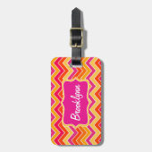 Zickzack Zickzack in hellrosa mit Gepäckanhänger (Vorderseite vertikal)