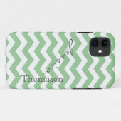 Zickzack Zickzack-Muster in trendy limigrün Case-Mate iPhone Hülle (Rückseite (Horizontal))