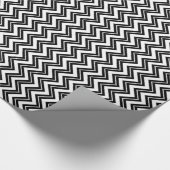 Zickzack Zickzack-Schwarzweiss-Muster Geschenkpapier (Ecke)