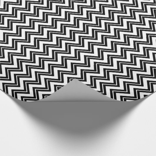 Zickzack Zickzack-Schwarzweiss-Muster Geschenkpapier (Ecke)