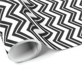Zickzack Zickzack-Schwarzweiss-Muster Geschenkpapier (Rolleneckpunkt)