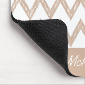 Zickzack Zickzacke Trendy Bleistift-TANs mit Namen Mousepad (Ecke)