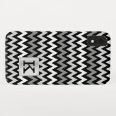 Zickzack Zig-Zag-Monogramm mit Farbwahl Case-Mate iPhone Hülle (Rückseite (Horizontal))