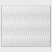 Zickzack Zig-Zag-Muster in klassischem Lt Gray Whi Geschenkpapier (Flach)