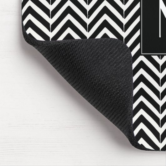 Zickzack Zig Zag Muster Monogramm Mousepad (Ecke)