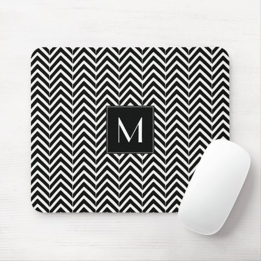 Zickzack Zig Zag Muster Monogramm Mousepad (Mit Mouse)