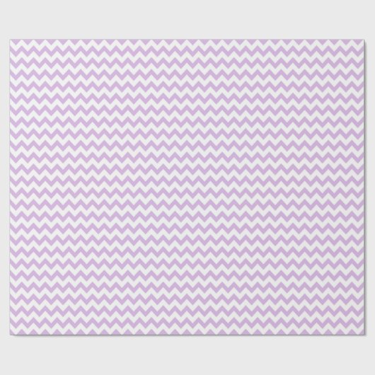 Zickzack Zig Zag Muster Pastel Lilac White Scandi Geschenkpapier (Flach)