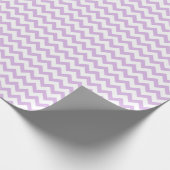 Zickzack Zig Zag Muster Pastel Lilac White Scandi Geschenkpapier (Ecke)
