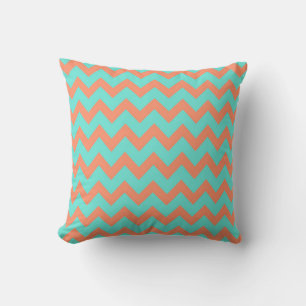 Zickzack Zig Zag Pastel Mint Peach 90s Preppy Kissen