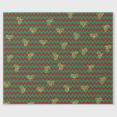 Zickzack Zig Zag Ruby Red Green Christmas Tennis Geschenkpapier (Flach)