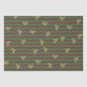 Zickzack Zig Zag Ruby Red Green Christmas Tennis Seidenpapier
