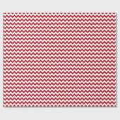 Zickzack Zig Zag Ruby Red White Geschenkpapier (Flach)