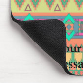 Zickzack Zig Zag Tribal Aztec Ikat Muster Mousepad (Ecke)