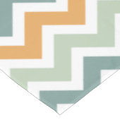Zickzack Zigzag Aquamarin Green Minze Orange Tischdecke (Schrägansicht)