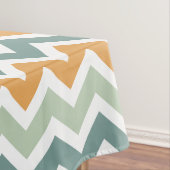 Zickzack Zigzag Aquamarin Green Minze Orange Tischdecke (Beispiel)