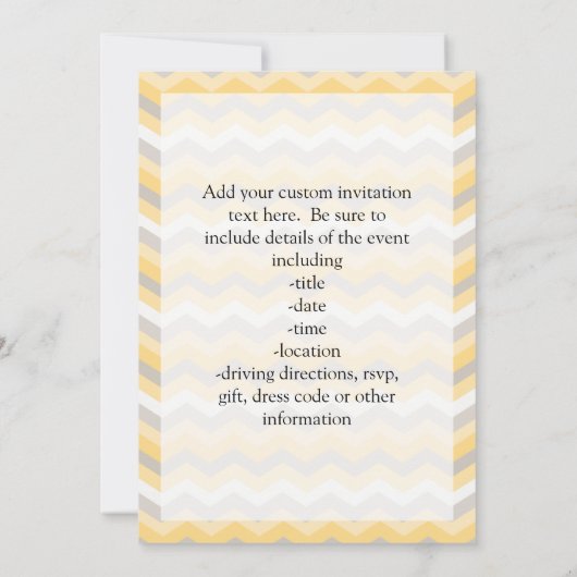 Zickzack Zigzag Einladung (Rückseite)