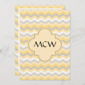 Zickzack Zigzag Einladung (Vorne/Hinten)