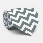 Zickzack Zigzag Lines Dull Silver Krawatte (Gerollt)