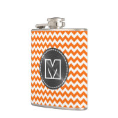 Zickzack Zigzag Muster Custom Monogram 14 Flachmann (Links)