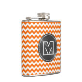 Zickzack Zigzag Muster Custom Monogram 14 Flachmann (Rechts)