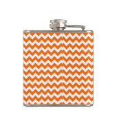 Zickzack Zigzag Muster Custom Monogram 14 Flachmann (Rückseite)
