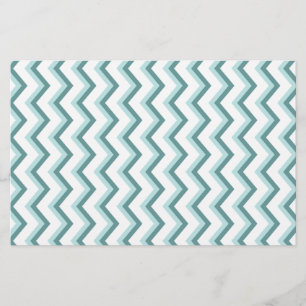 Zickzack ZigZag Muster in Mint Green Briefpapier