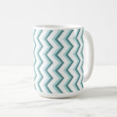 Zickzack ZigZag Muster in Mint Green Kaffeetasse (VorderseiteRechts)